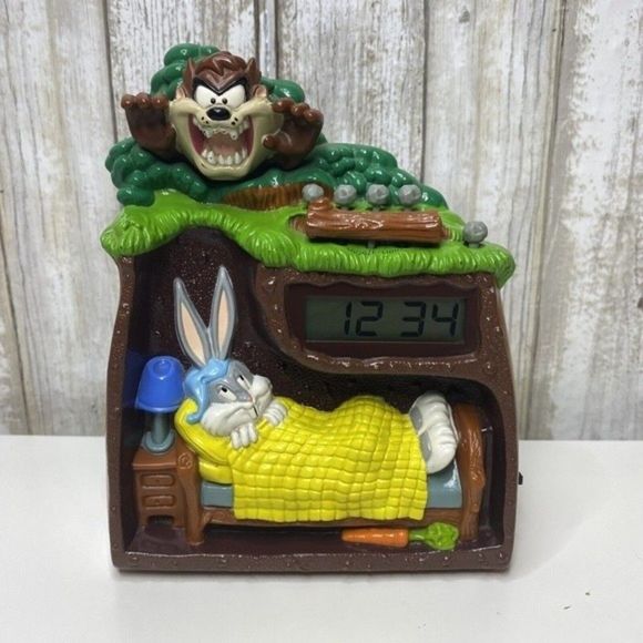 Accents Vintage 1997 Warner Bros Looney Tunes Taz Bugs Bunny Alarm